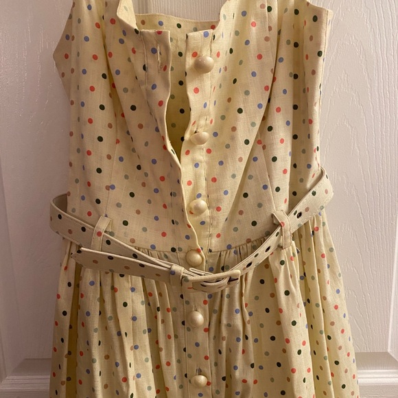 Collectif Vintage Jemima Polka Dot Swing Dress - Picture 11 of 13
